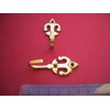 Brass Fleur De Lys Curtain Tie Back Hold Back Hooks
