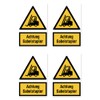 Sticker 150 x 100 mm, Pack of 4 – Warning
