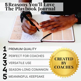 The Playbook Journal - A Basketball Playbook Notebook, Basketball Coach Gifts for Men & Women & Players, Coaching Notebook for Coach Appreciation Gifts