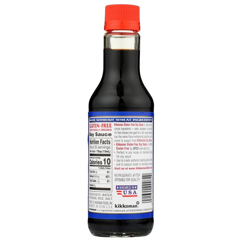 Kikkoman Soy Sauce, Gluten Free, 10 Ounce (Pack of 2)