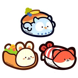 Anirollz Coosy Mochi Animal Deco Big Sticker Set of 3 (Season 2)