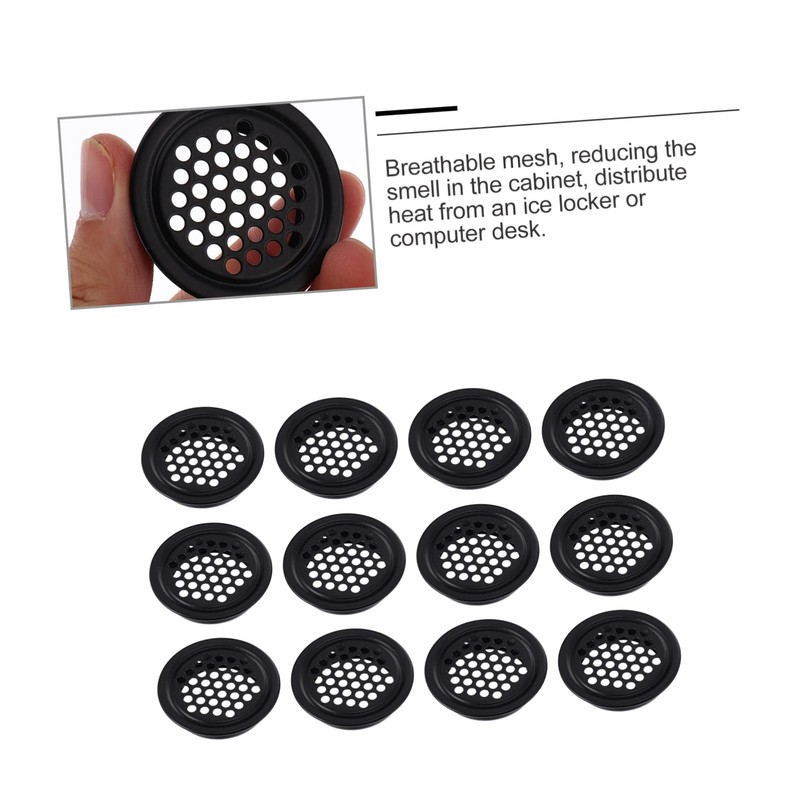 Operitacx 20 Pcs Stainless Steel Louver Round Vent Covers Flat
