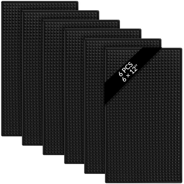 Tioncy 6 Pcs Bar Mat for Countertop 6 x 12