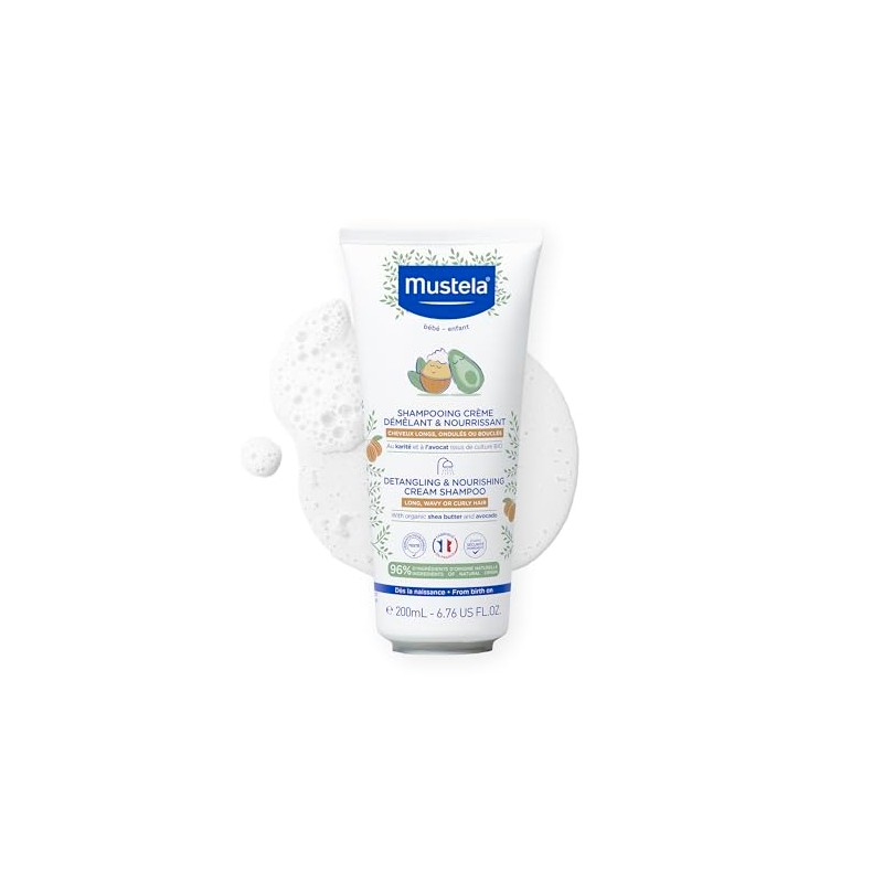 Mustela Shampoo en crema Desenredante y Nutritivo, 200ml