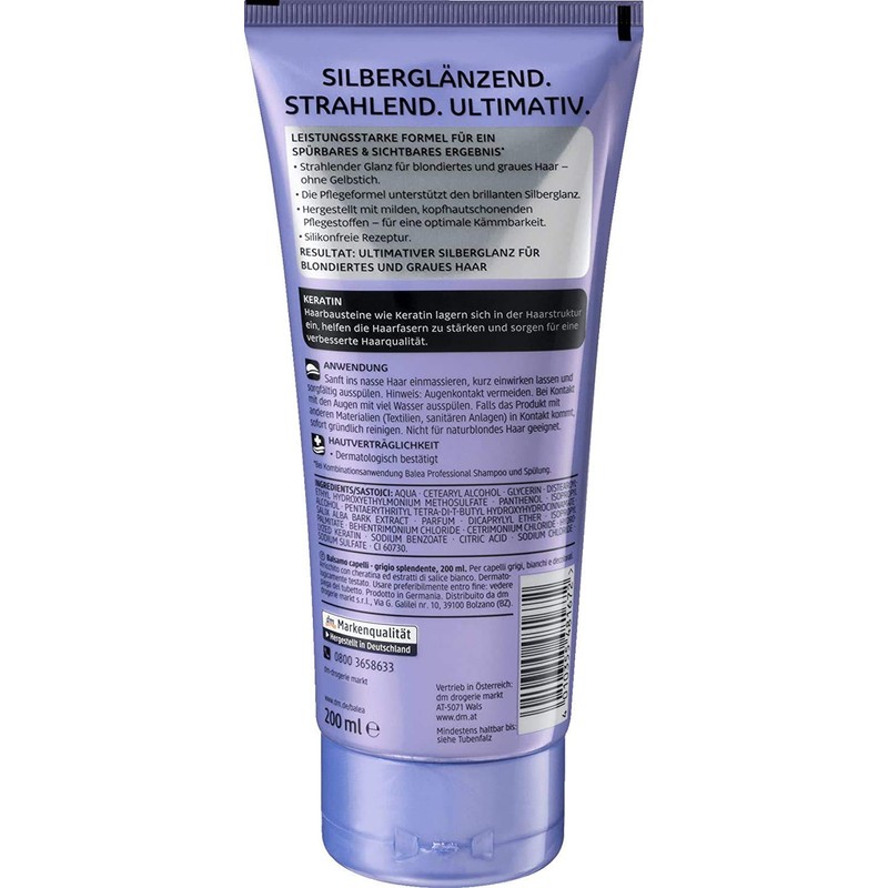 Balea Professional Silver Shine Set Shampoo 250 ml Conditioner 200