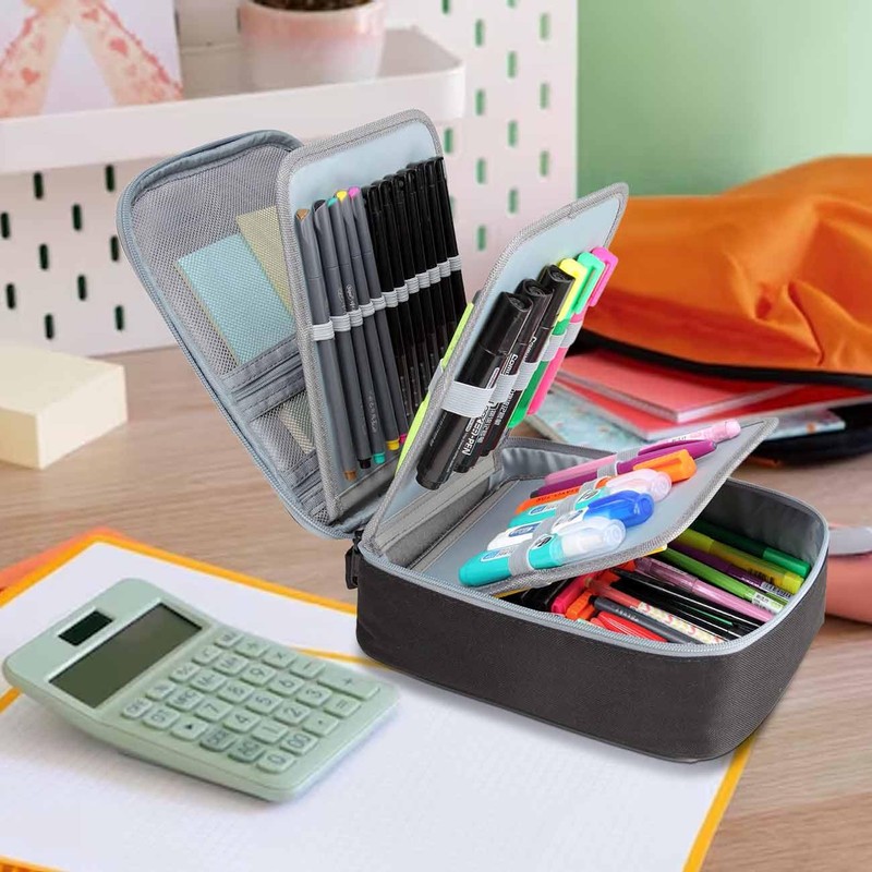 Kasgo Large Pencil Case, 54 Slots Stationary Pencil Pouch with