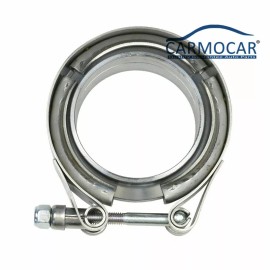 Carmocar Universal 2.25'' V-Band Clamp & Flange Kit for Turbo Downpipe Exhaust Pipe Stain