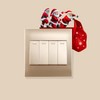 Dreothy Christmas Decor Santa Claus Switch Stickers, Snowman Reindeer Elf
