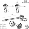 DIY925 10 Pairs of Stud Earrings 925 Sterling Silver Nickel-Free