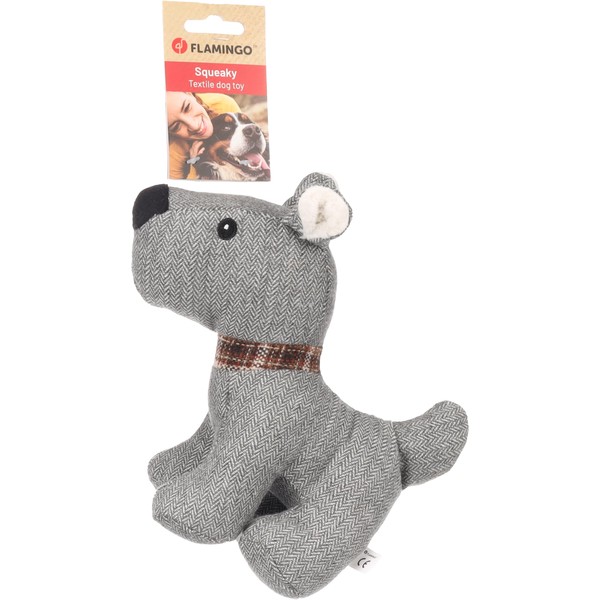 Flamingo Britta Grey Dog Toy - Ideal for Labrador, Beagle,