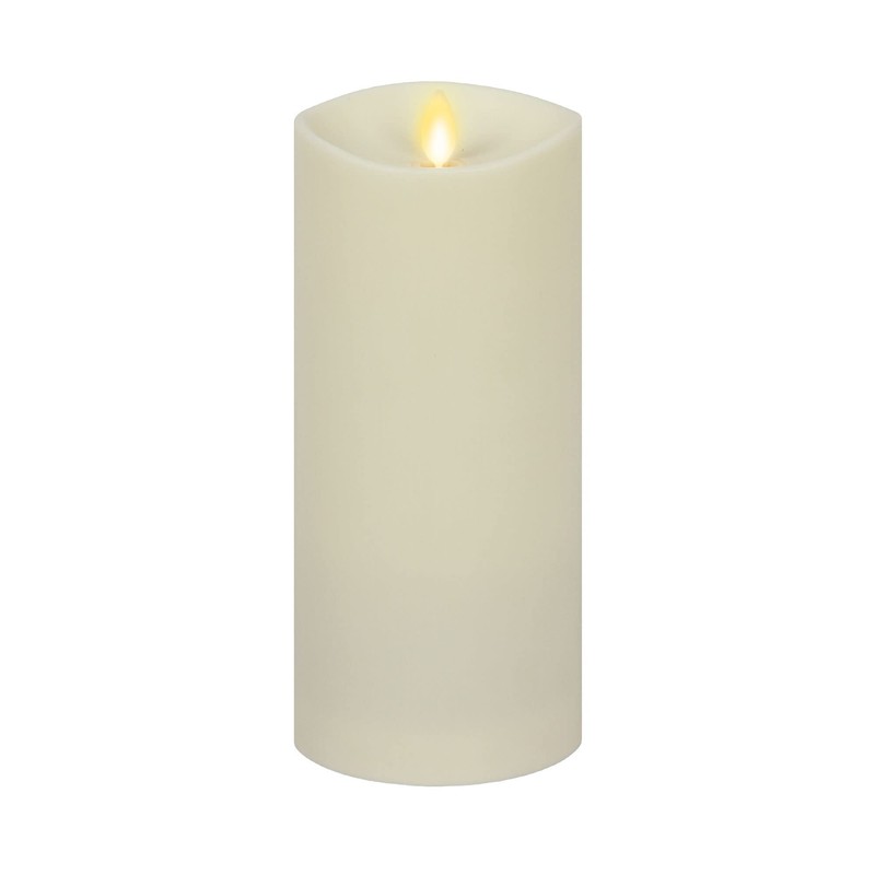 Luminara Outdoor Flameless LED Ivory Candle Melted Edge 3.75" x