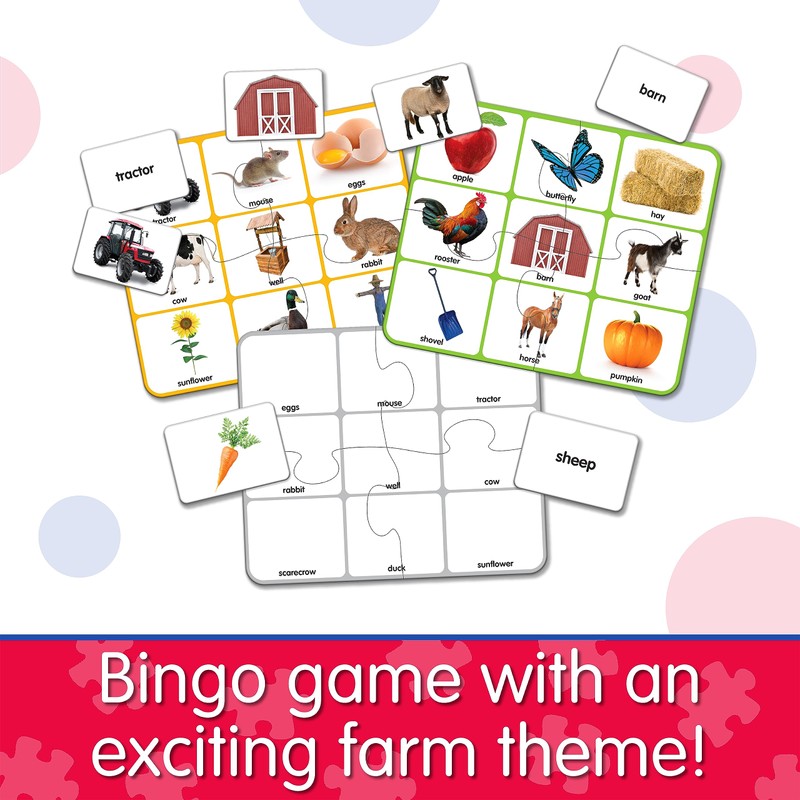 The Learning Journey: Match It! Bingo - Farm - Reading