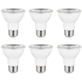 Diodesy- LED PAR20 Long Neck Light Bulb 6W (50W Equivalent) 500 Lumens 5000K Bright White Dimmable E26 Medium Base 40° Beam Angle Pack of 6- Indoor Outdoor Use for Spotlight Recessed Track Lighting