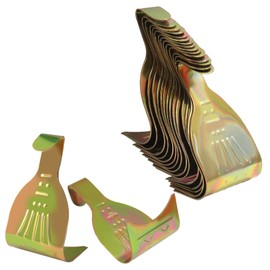 Rierdge 15 pcs Colorful Metal Molding Hanging Hooks, 2.2" x 1.3" Picture Rail Hooks for Artwork, Frames, Shelves