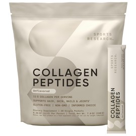 Paquetes de viaje de péptidos de colágeno (20 por caja)  Verificado sin OMG, certificado Keto  Paleo friendly y sin gluten  sin sabor                 