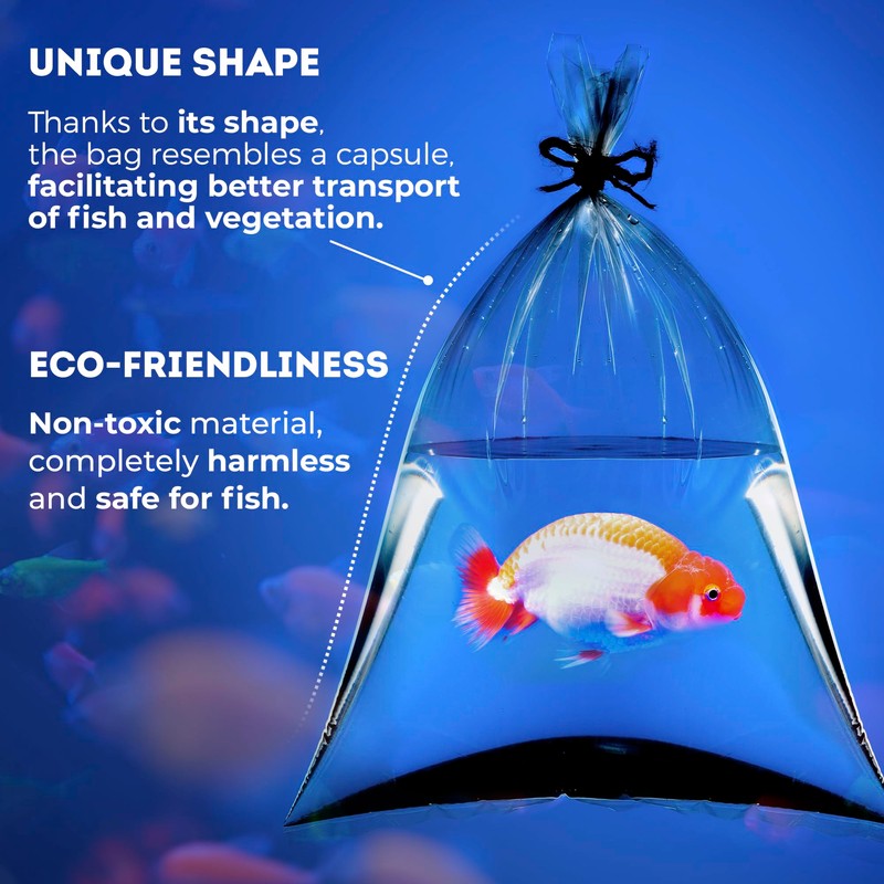 APQ Clear Plastic Fish Bags for Live Fish, 9 x