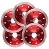 ZORUNNA 5Pcs Diamond Saw Blades, 4" Tile Cutting Blade, Chip-Free