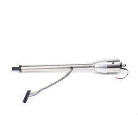 30" Polished Finished Tilt Manual Steering Column w/ 9 Hole Wheel Adapter No Key