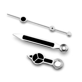 LICHIFIT Black Clock Hands 3 Pin Clock Hand Repair Parts for Green Luminous NH35/NH36 Movement Modification Kits Modern, Modern