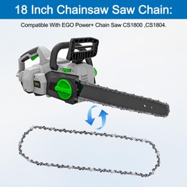 18 Inch Chain Saw Chain Replacement EGO Power+ AC1800 CS1800 CS1804 FOR EGO 18-Inch Chainsaw Chain 3/8" LP Pitch .050" Gauge 62 Drive Links -3 Pack