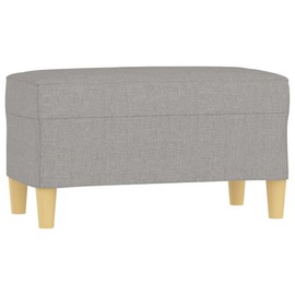 vidaXL Fabric Bench - Lightweight, Durable, Versatile Seat - Comfortable Padded Foam - Easy Assembly - Stylish Light Gray Upholstery - Ideal for Living Spaces