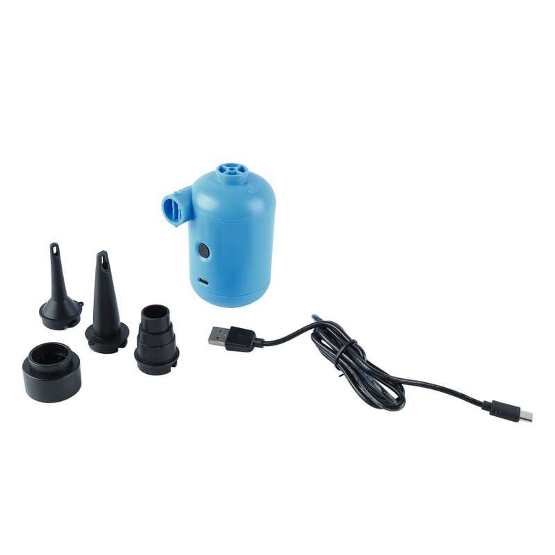 Electric Air Pump Portable Blue Inflator Deflator Pump Perfect for