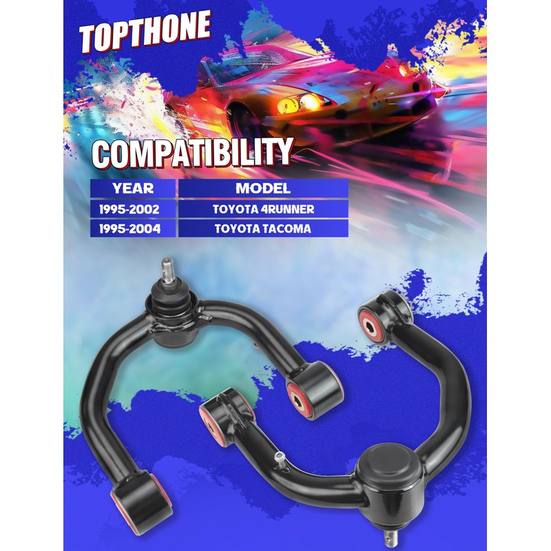 Front Upper Control Arms for 1995-2002 Toyota 4Runner and 1995-2004