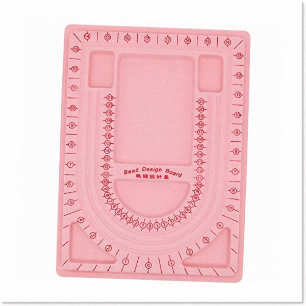 X&Z Premium Pink Bead Board with Flock - 9.5x12.9-inch Design