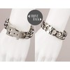SPUNKYsoul Chain Link Cuff Buckle Bracelet in Gold or Silver