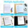 Supkiir 6 Pcs Letter Discbound Notebook, PP Clear Notebook Cover,
