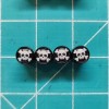 AutoValveCaps Skull and Crossbones Tire Valve Stem Caps - Set
