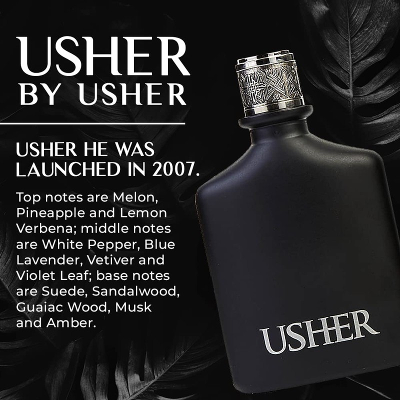 Usher By Usher For Men, Eau De Toilette Spray, 3.4-Ounce