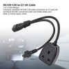 IEC320 C14 Male to C5 and Female Power Cord C14
