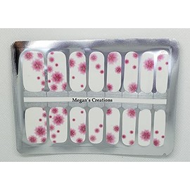 Pink Flowers Design #2 Nail Polish Wraps - Nail Polish Strips