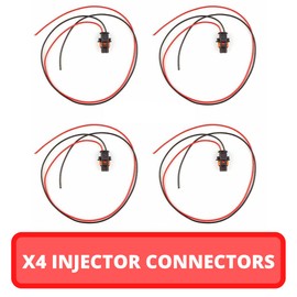 4pcs 2 Pin Pre-Wired Bosch Diesel Injector Connector Injector Plug 1928404072