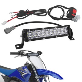 MLWRID Light Bar Kit,60W Universal Dirt Bike Light Bar Compatible for Honda CRF110 CRF250R CRF450R for Yamaha TTR110 YZ125 for Suzuki RM85 for Kawasaki KLX110 KX250F KX450 Fit Most 7/8”Handlebars