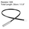 sourcing map 50K NTC Thermistor Probe 11.8 Inch Stainless Steel