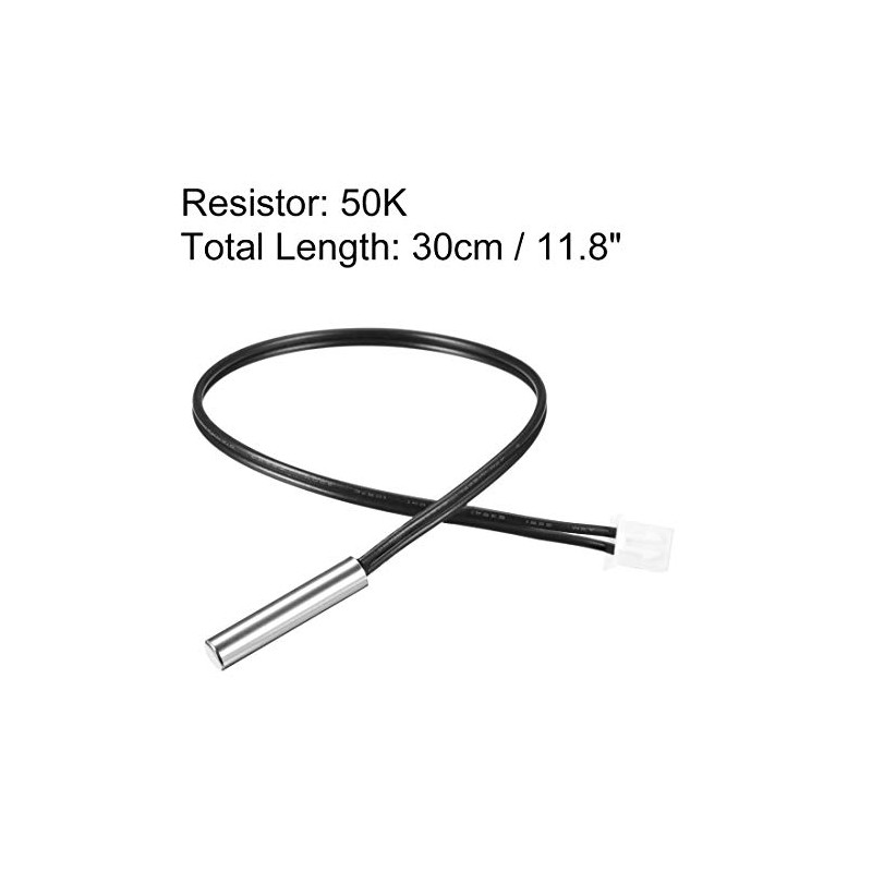 sourcing map 50K NTC Thermistor Probe 11.8 Inch Stainless Steel