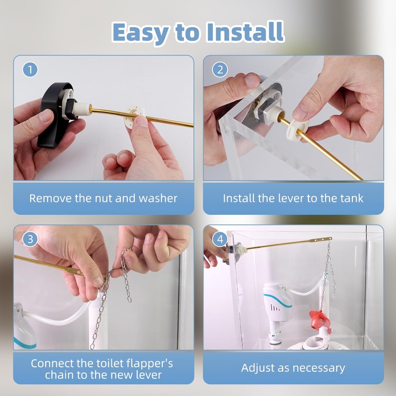 Hibbent 2 Pack Toilet Handle Replacement Compatible with TOTOTHU004-CP Trip