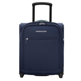 Verage 16 inch Underseat Carry On Luggage with Wheels, Navy Softside Small Suitcase Spinner Wheeled Rolling Travel Laptop Bag for Airlines Airplanes Short Trip Men Women