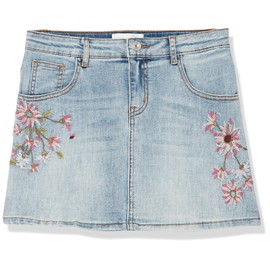 Desigual Girls' Denim Skirt Short, Blue, 5/6, Azul/Patchwork, 5-6 Años