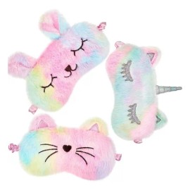 3pz Antifaz Dormir Ninos Peluche Mascara Tapa Ojos Infantil