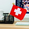 TSMD Switzerland Stick Flag Swiss Small Mini Hand Held Flags,5x8