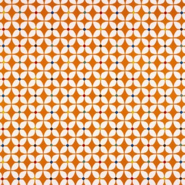 Jolee... Fabrics Wipe Clean PVC Coated Aprons - 100% Cotton Oilcloth - Adults and Childrens Sizes - Easy to Clean and Splash Proof Apron (Burnt Orange Marguerite, Adult (75cm Length))