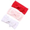 Couxily 3 x Cotton Headbands with Bows for Baby Girls