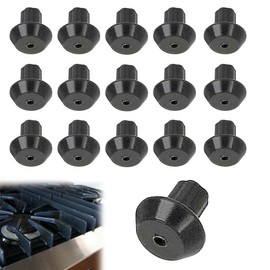 XUZOPIM Pack of 16 Hob Rubber Feet Gas Stove Footrest Non-Slip Pads For The Worktop Durable Rubber Feet Burner Grate Feet Compatible Rust Rubber Feet Gas Stove Perfect For Kitchen Appliances