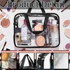 YOQIVEXU 4 Packs Large Clear Makeup Bag, Waterproof Clear Comestic
