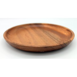 Round Wooden Plate 15 20 25 30 cm Acacia Wood Knight LARP Medieval (20 cm)