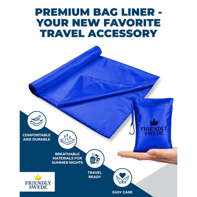 The Friendly Swede XL Sleeping Bag Liner Ultralight - Thin