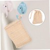 Minkissy 2sets Bathing Soap Pouch Soap Exfoliating Pouch Mesh Portable
